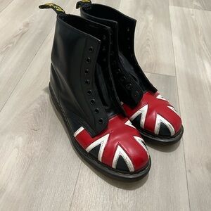 Dr. Martens Union Jack Boots - Black, Red, and White